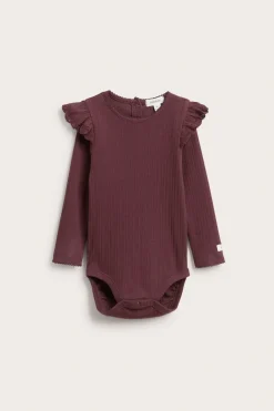 Prążkowane body z falbanami