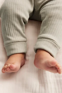 Prążkowane legginsy