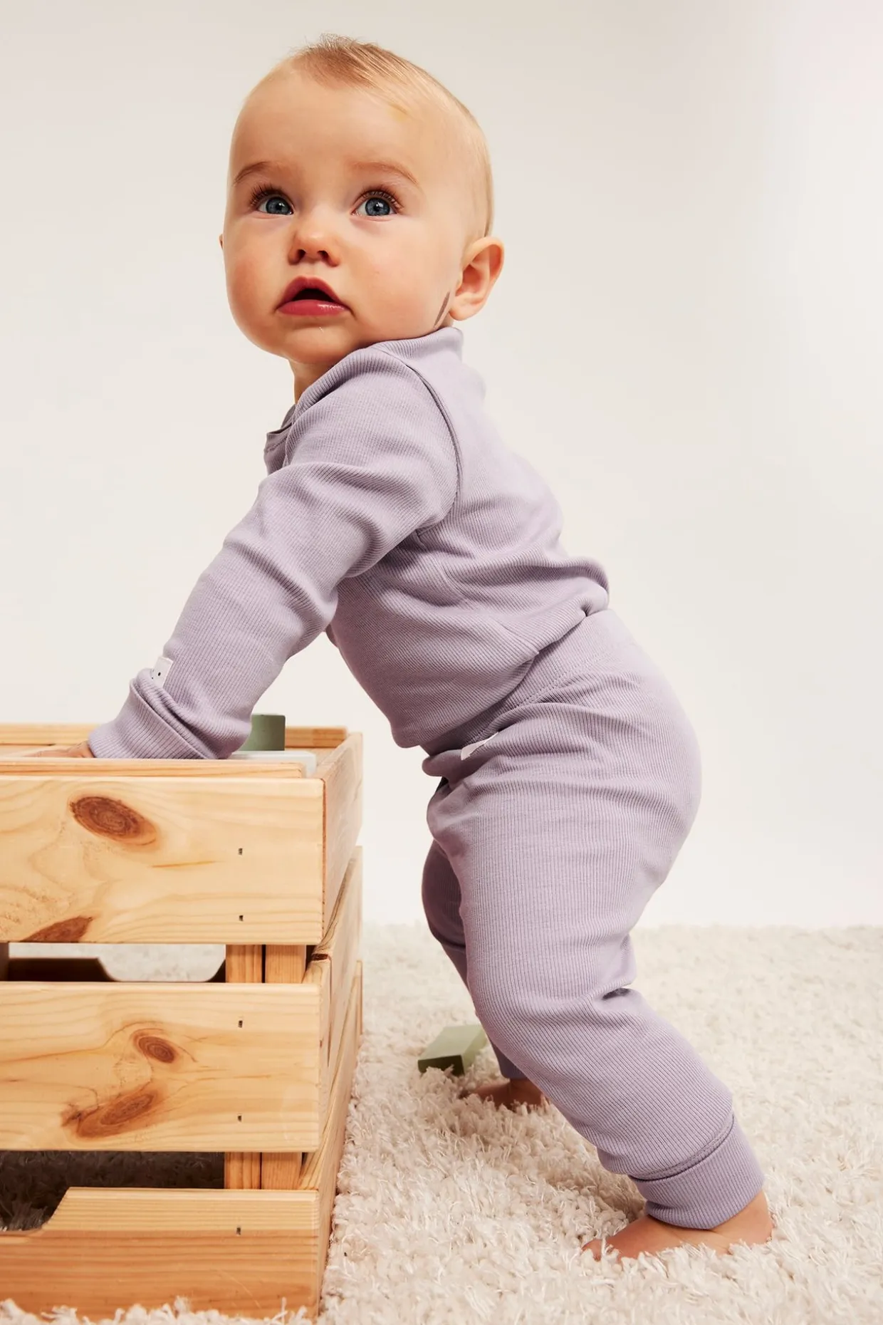 Prążkowane legginsy