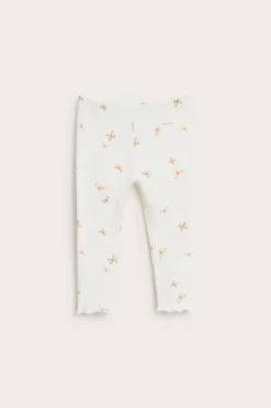 Prążkowane legginsy w motyle