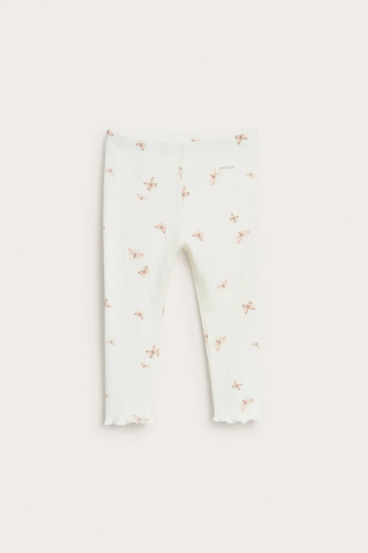 Prążkowane legginsy w motyle