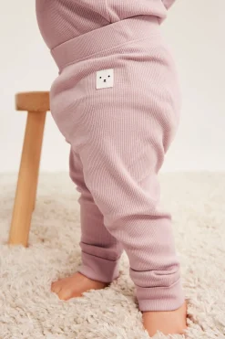Prążkowane legginsy z regulacją długości