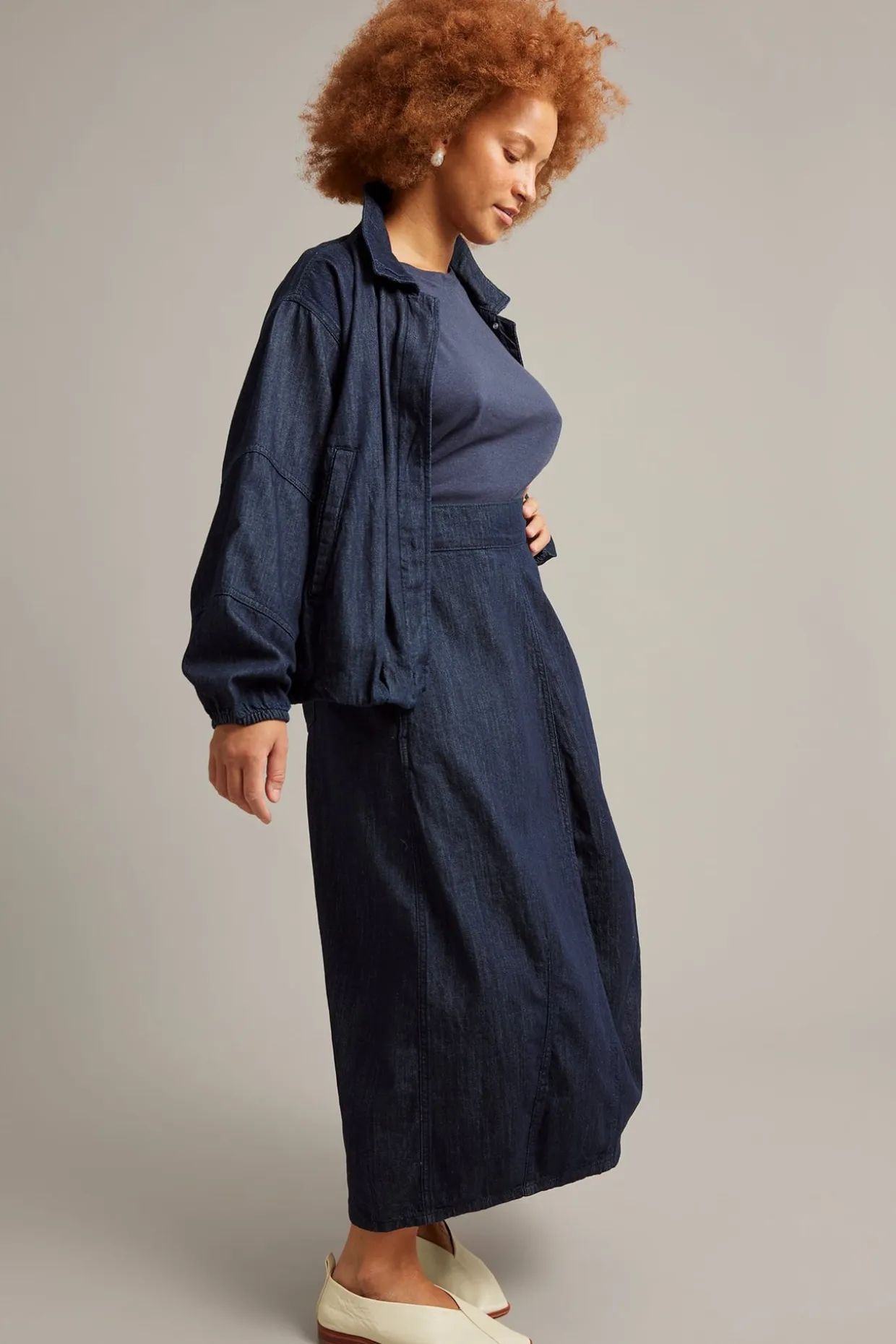 Spódnica barrel z denimu