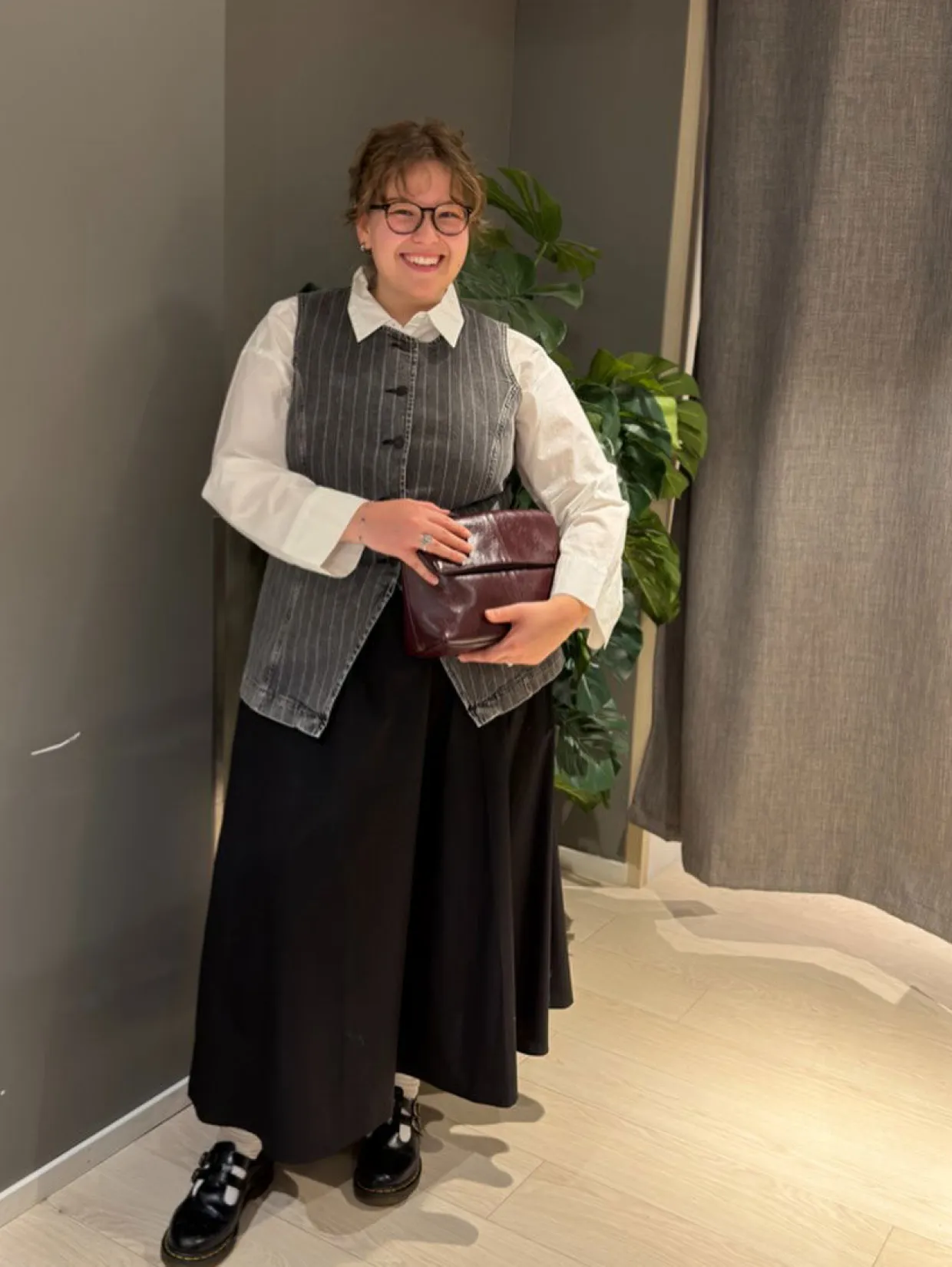 Spódnica z popeliny bawełnianej