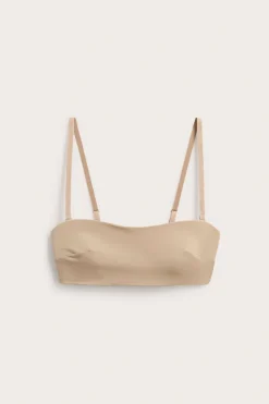 Stanik bandeau z mikrofibry