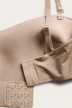 Stanik bandeau z mikrofibry