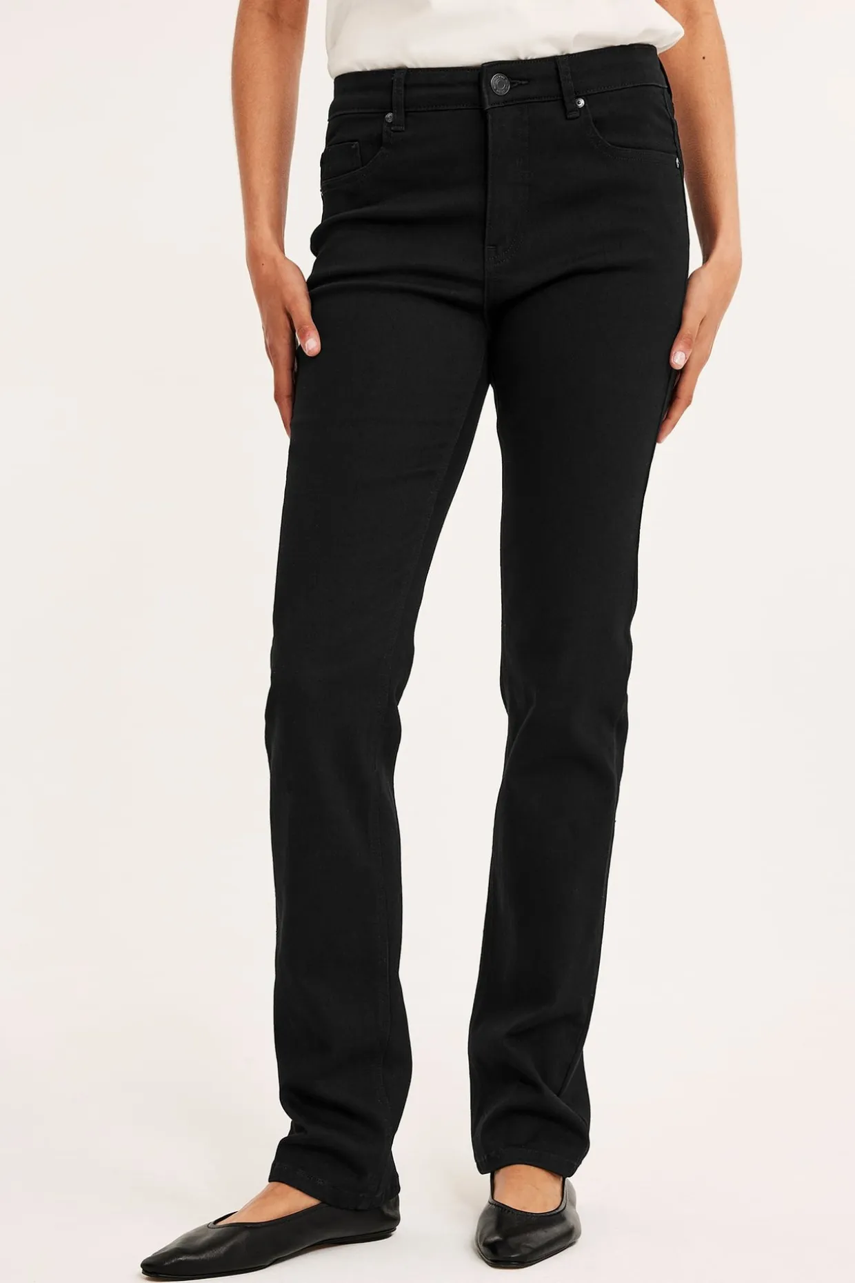 Straight jeans mid waist long leg