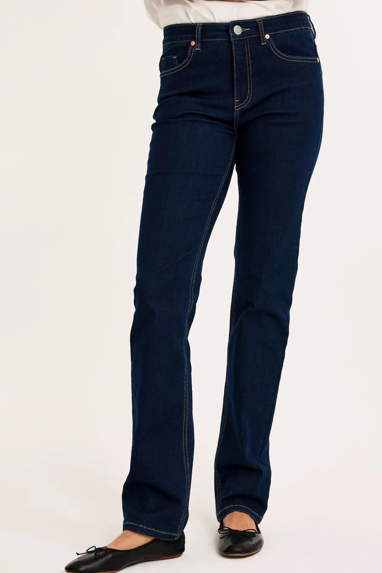 Straight jeans mid waist long leg