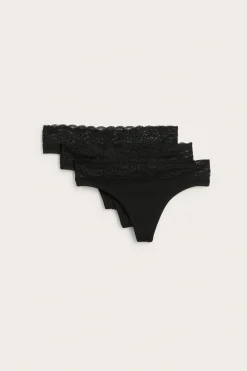 Stringi z bawełny 3-pack