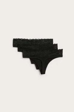 Stringi z bawełny 3-pack