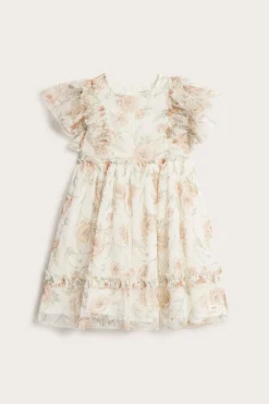 Sukienka z siateczki, w kwiaty