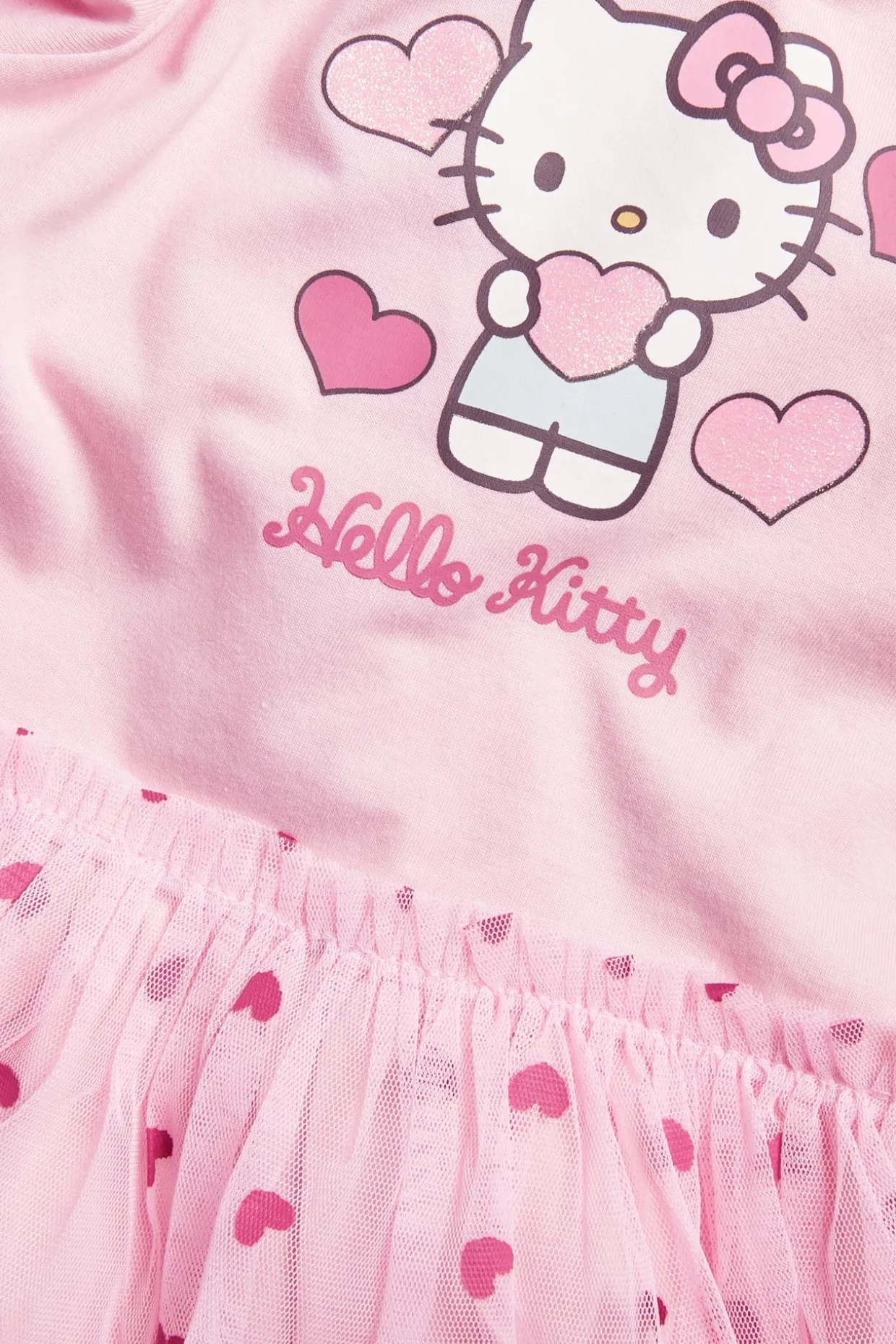 Sukienka z tiulową spódnicą i motywem Hello Kitty