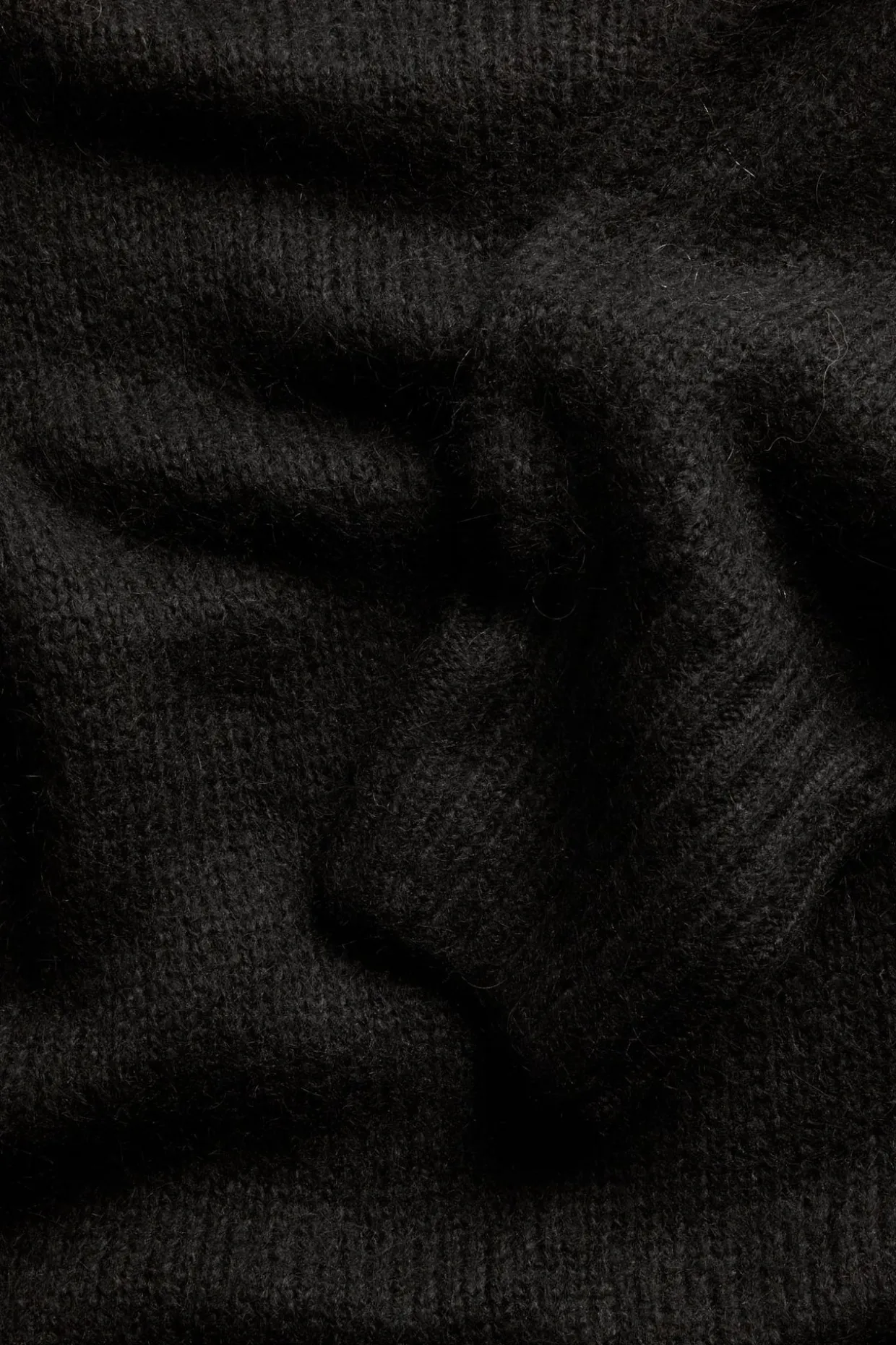 Sweter oversize, z dzianiny z mieszanki wełny
