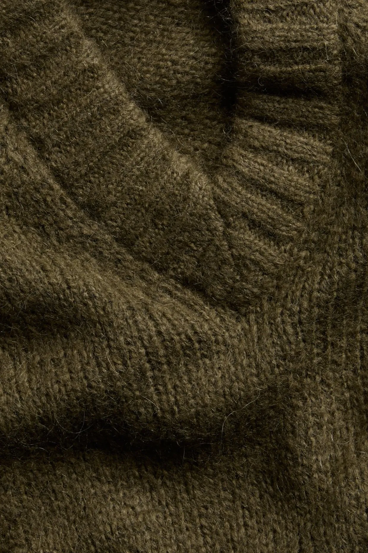 Sweter oversize, z dzianiny z mieszanki wełny