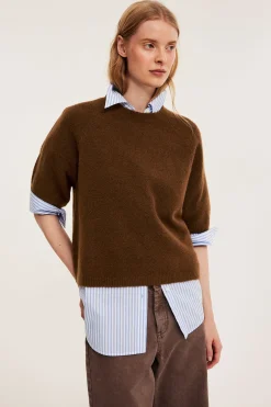 Sweter oversize z krótkim rękawem