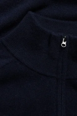 Sweter wełniany, z zamkiem błyskawicznym do połowy długości