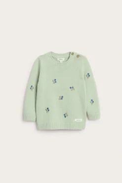 Sweter z żakardowej dzianiny