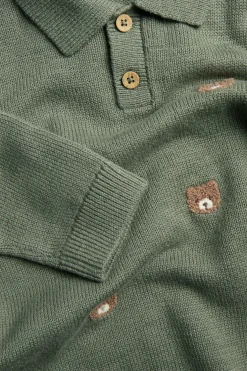 Sweter z długimi rękawami, z kołnierzem