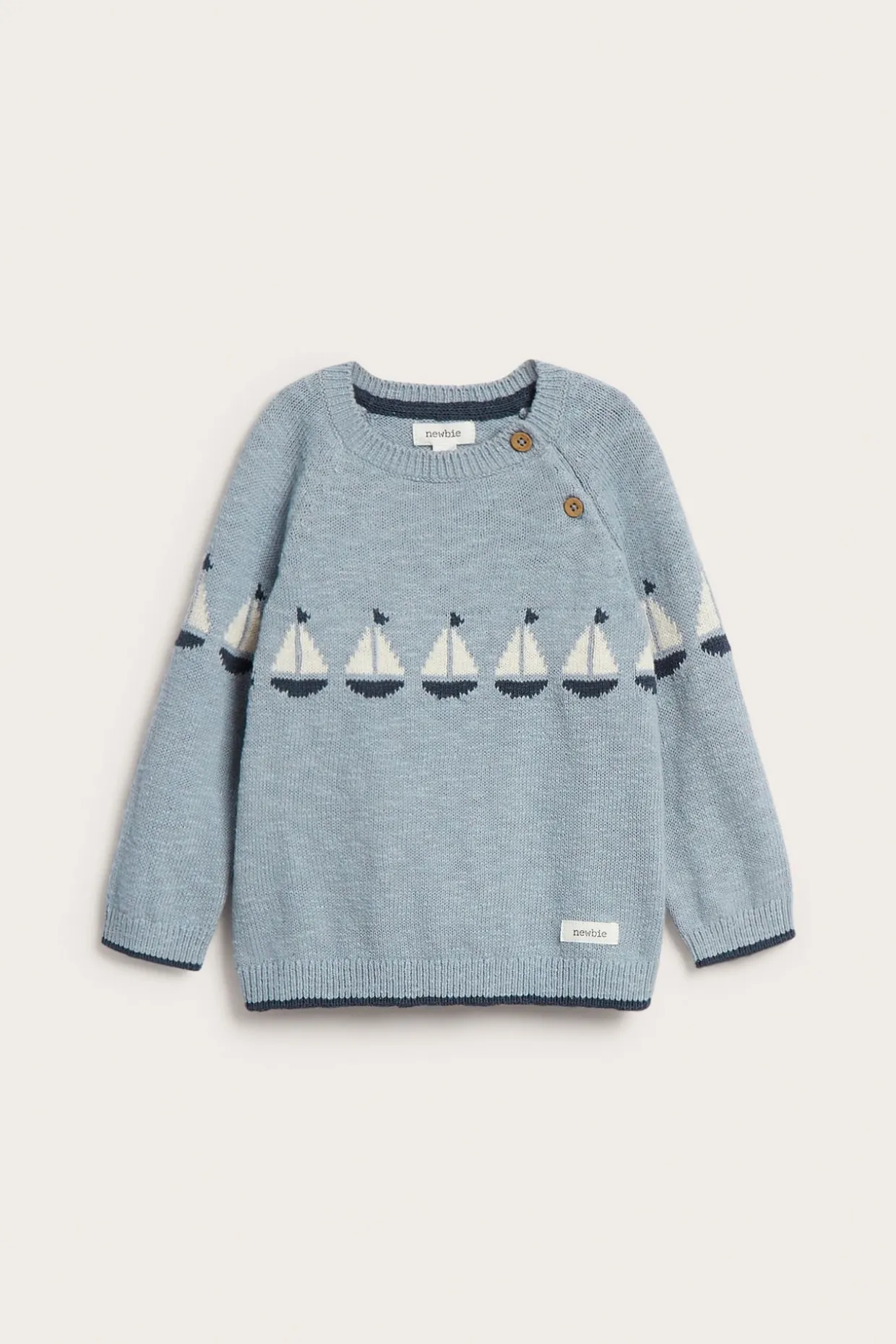 Sweter z dzianiny, w żaglówki