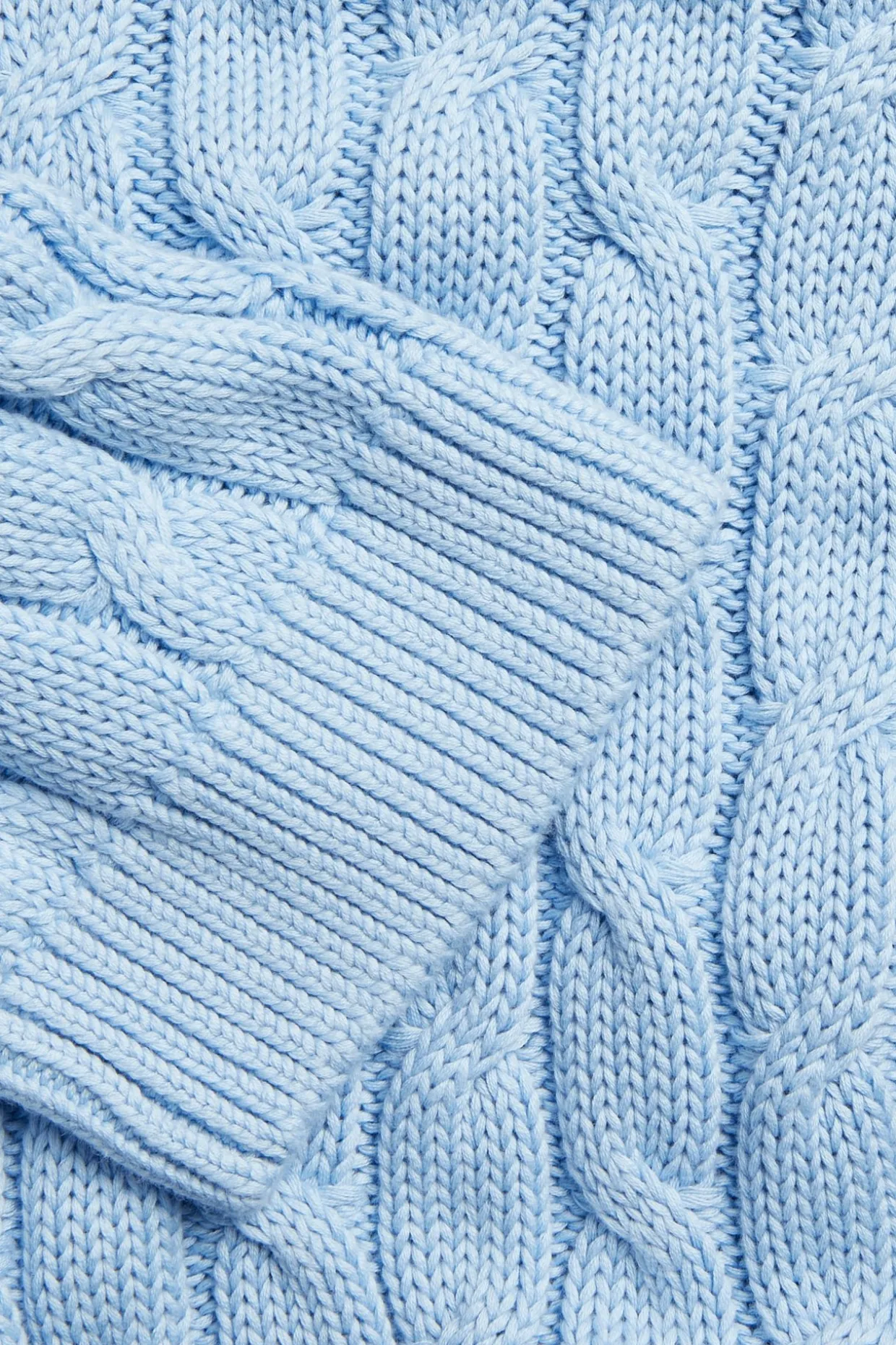 Sweter z dzianiny w warkocze, z bawełny