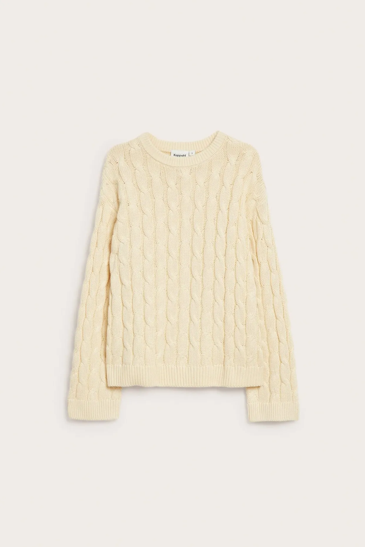 Sweter z dzianiny w warkocze, z bawełny