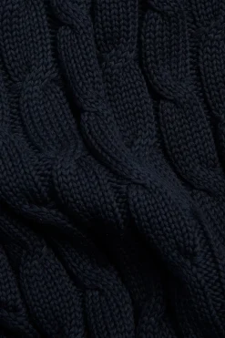 Sweter z dzianiny w warkocze, z bawełny