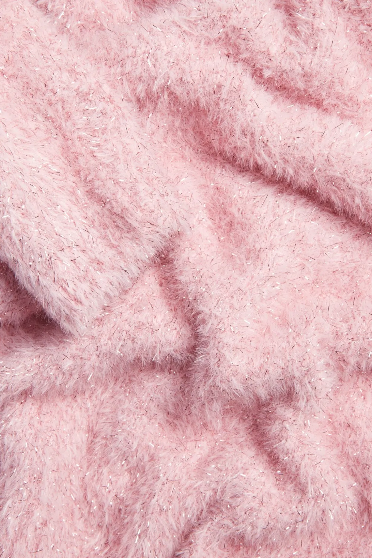 Sweter z dzianiny, z brokatem
