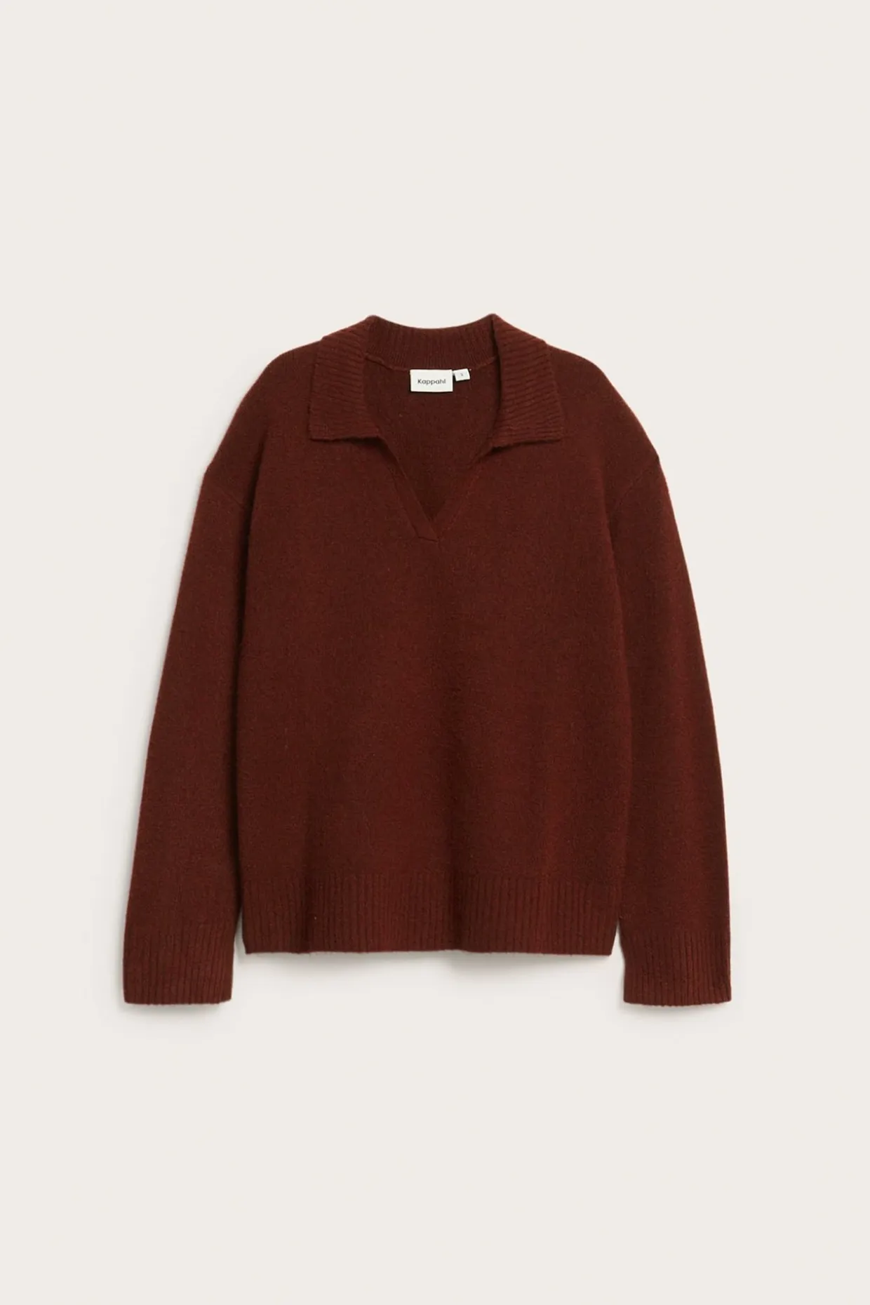 Sweter z dzianiny z kołnierzem