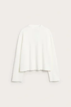Sweter z dzianiny z kołnierzem
