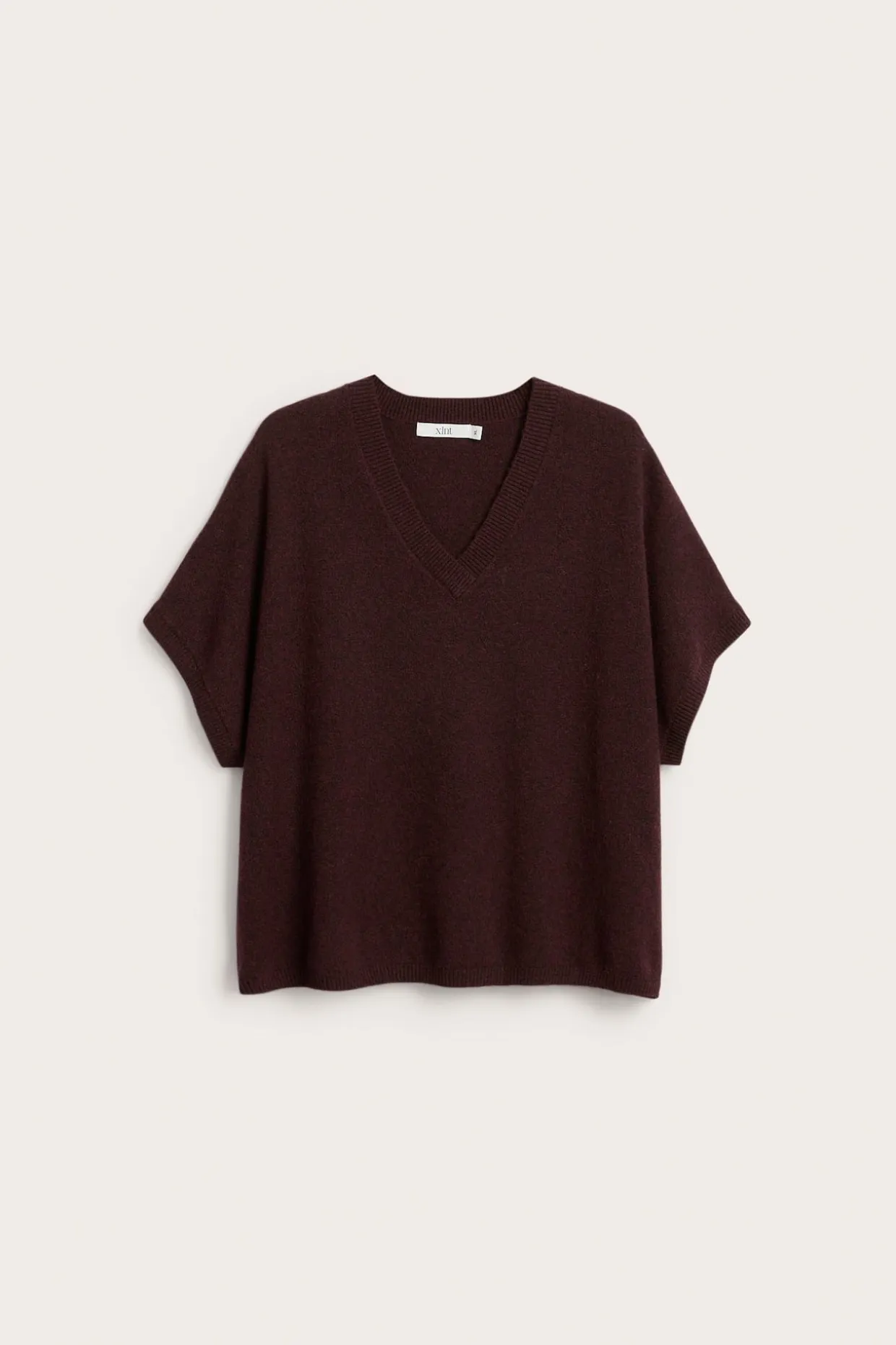 Sweter z dzianiny, z krótkimi rękawami