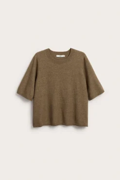 Sweter z dzianiny, z krótkimi rękawami