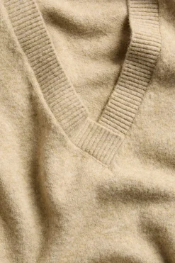 Sweter z dzianiny, z krótkimi rękawami