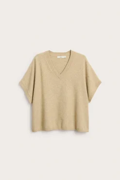 Sweter z dzianiny, z krótkimi rękawami