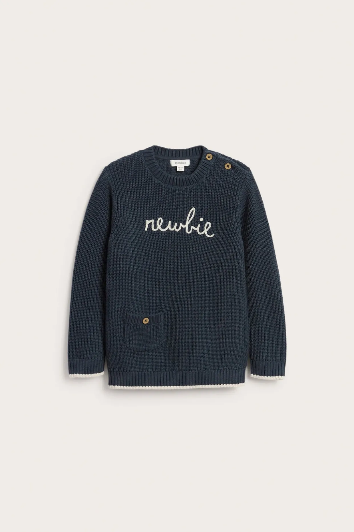 Sweter z dzianiny, z logo Newbie