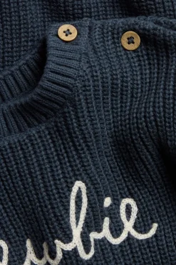 Sweter z dzianiny, z logo Newbie