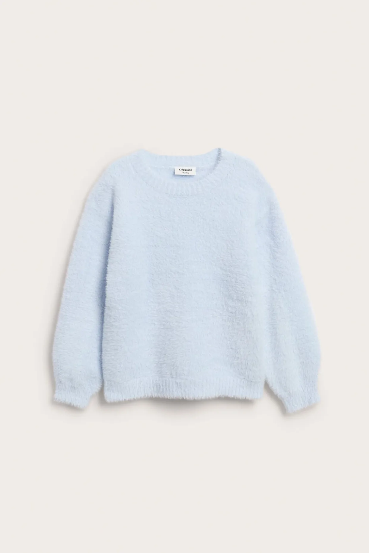 Sweter z dzianiny z przędzy o długim włosiu