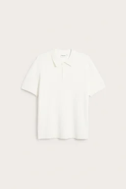 Sweter z krótkimi rękawami, z dzianiny o wyraźnej strukturze, z kołnierzem