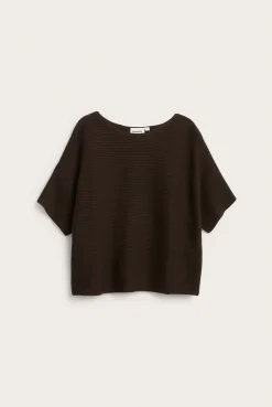 Sweter z prążkowanej dzianiny