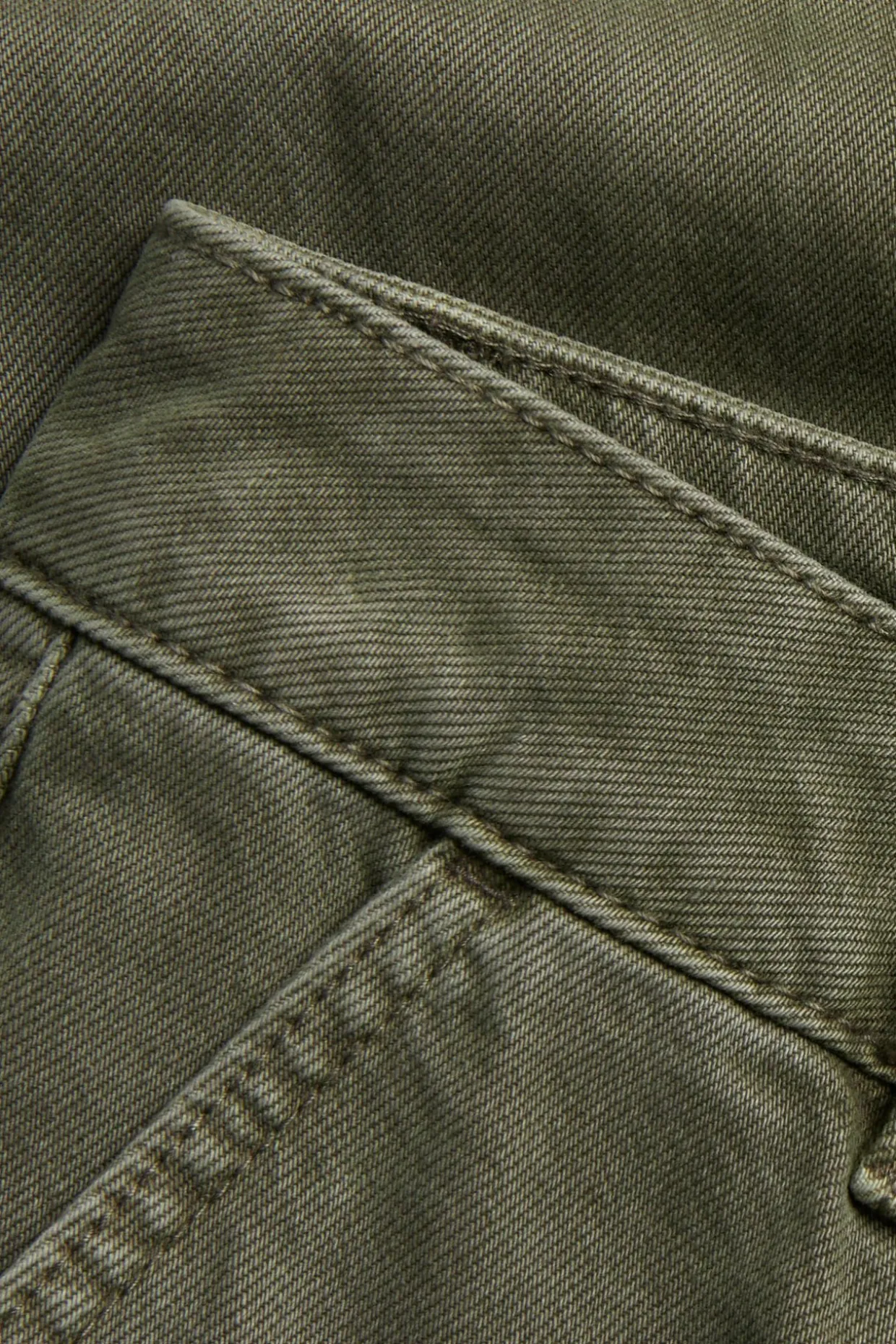 Szerokie spodnie z tkaniny twill