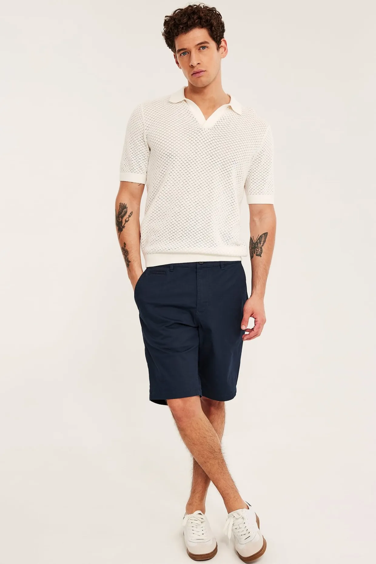 Szorty chino z bawełny twill