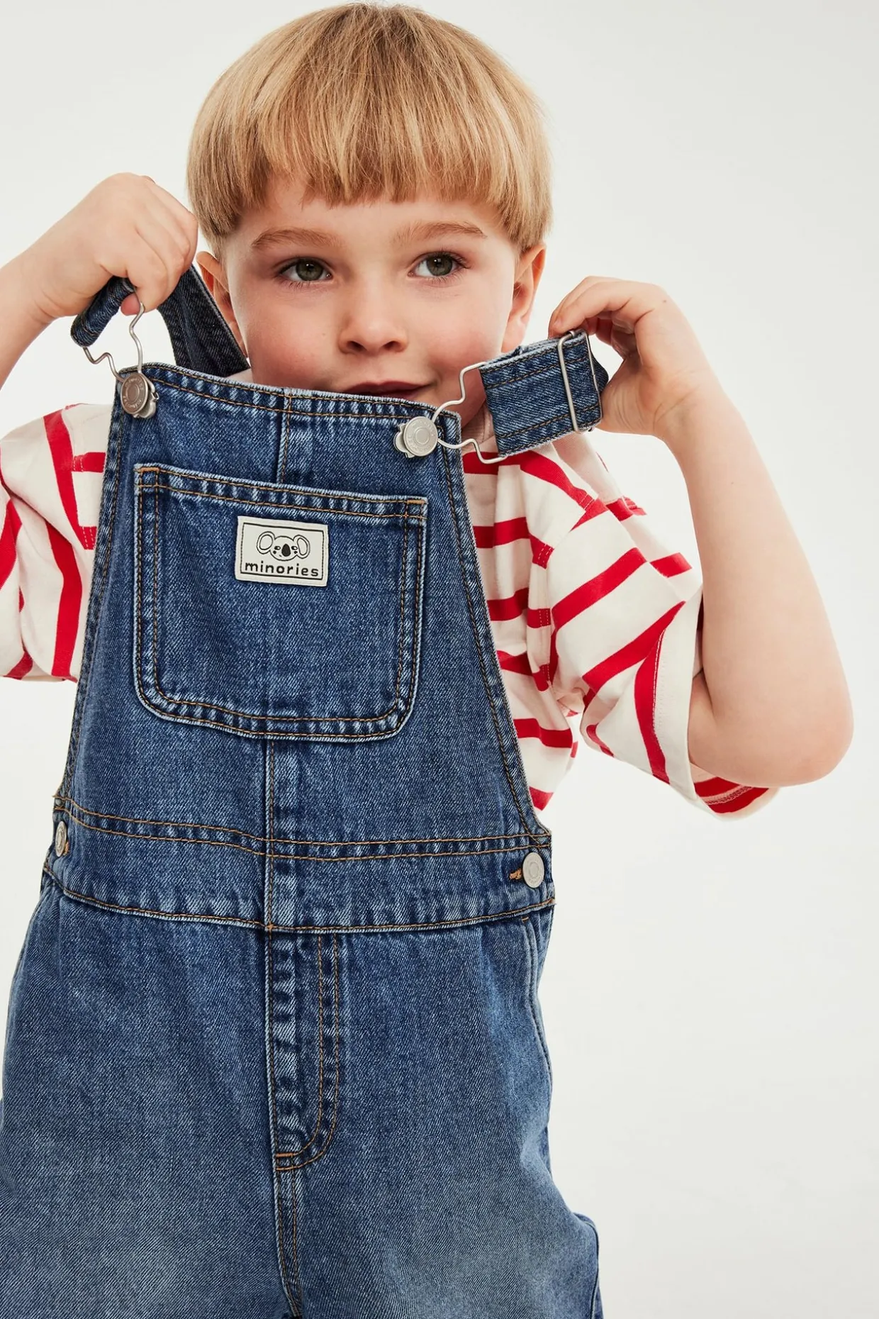 Szorty ogrodniczki z denimu