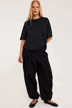Top oversize z krótkim rękawem