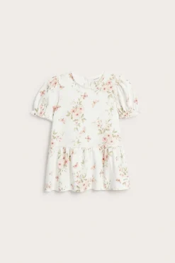 Top peplum w kwiaty i motyle