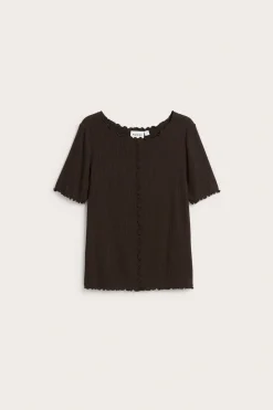 Top z krawędziami typu baby overlock