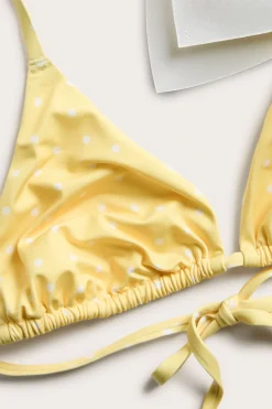 Trójkątny stanik od bikini, w kropki