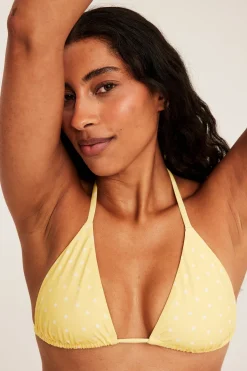 Trójkątny stanik od bikini, w kropki
