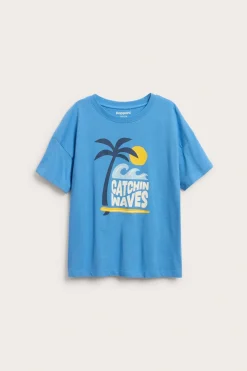 T-shirt bawełniany z krótkimi rękawami, z nadrukiem