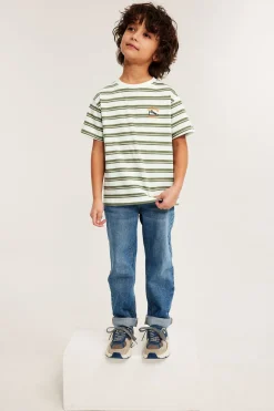T-shirt oversize w paski