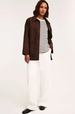 T-shirt oversize w paski