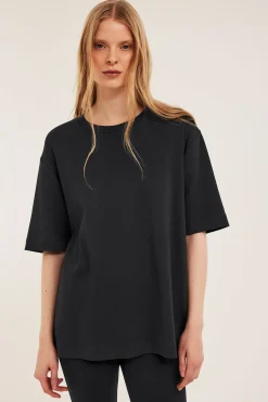 T-shirt oversize z bawełny